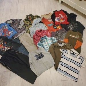 HUGE BUNDLE of Boys Long-sleeved shirts, Dress Shirts and Jeans 20 Pc Size 5/6